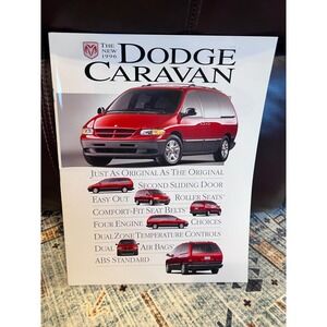 The New 1996 Dodge Caravan Sales Brochure Mini Vans 90s Automotive Dealership